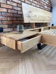 Łóżko dębowe 160x200 LOFT PRESTIGE bardzo solidne