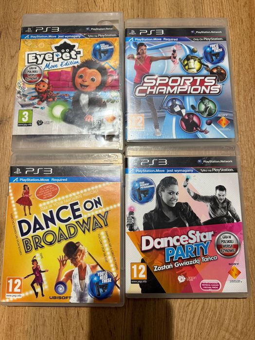PlayStation 3 duży zestaw + gry + kontrolery 2x move