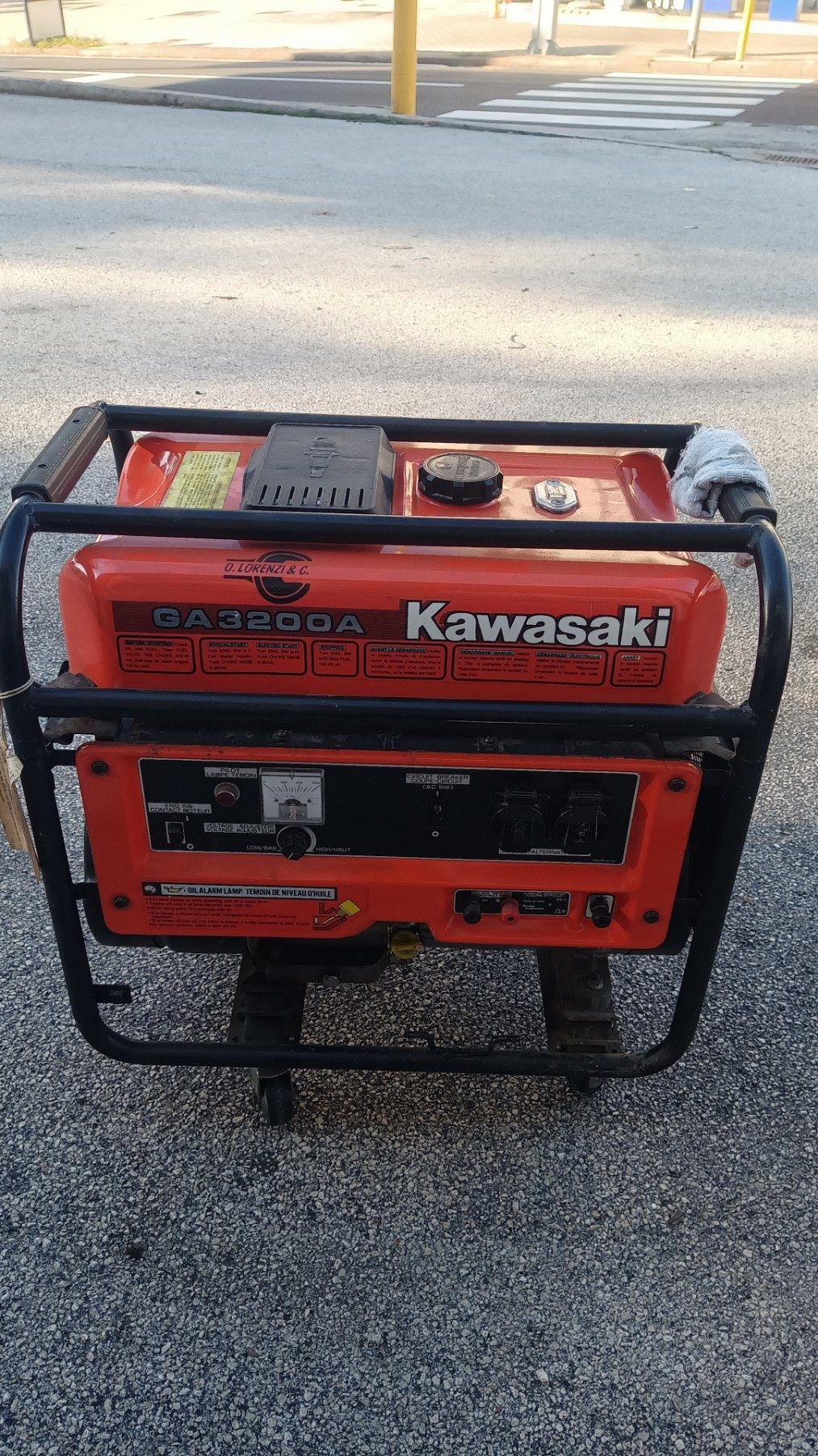 Генератор бензиновий однофазний   Kawasaki GA3200A
