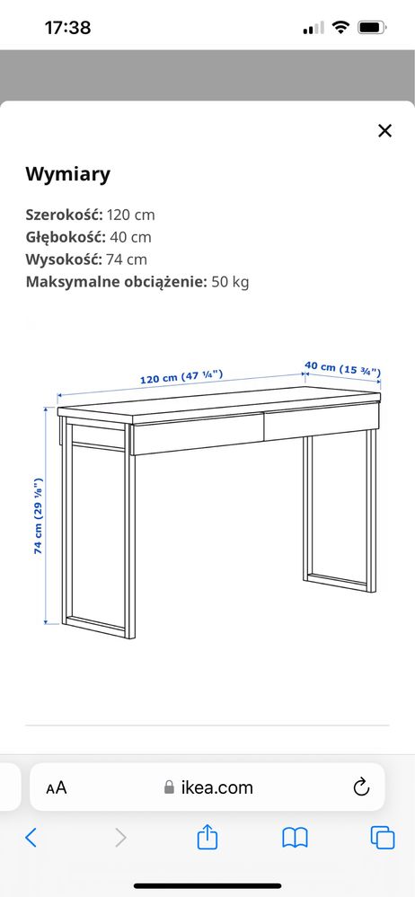 Biurko Besta z Ikea
