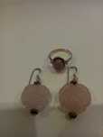 Conjunto em prata brincos e anel