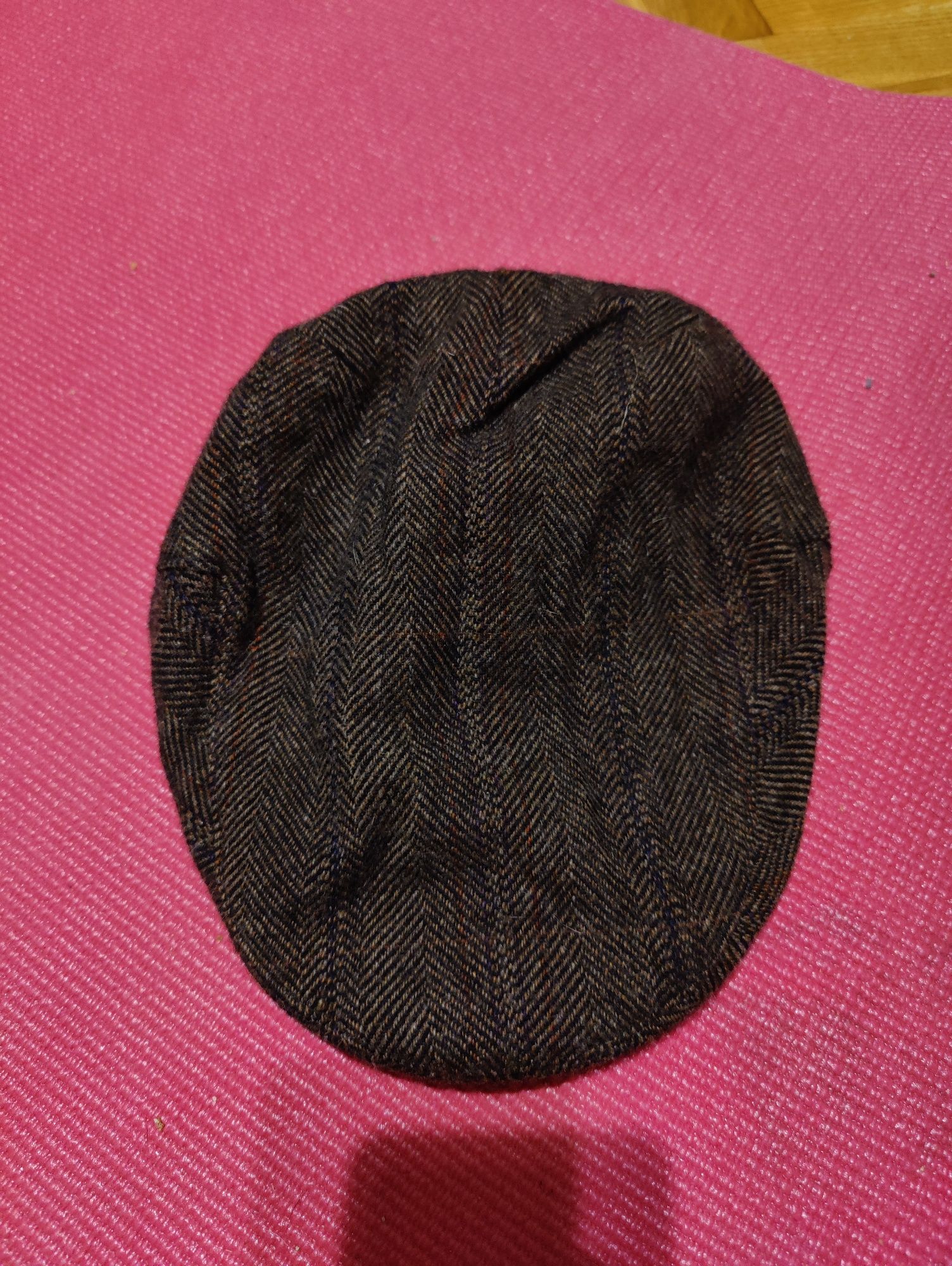 Harris tweed czapka oprychówka kaszkiet