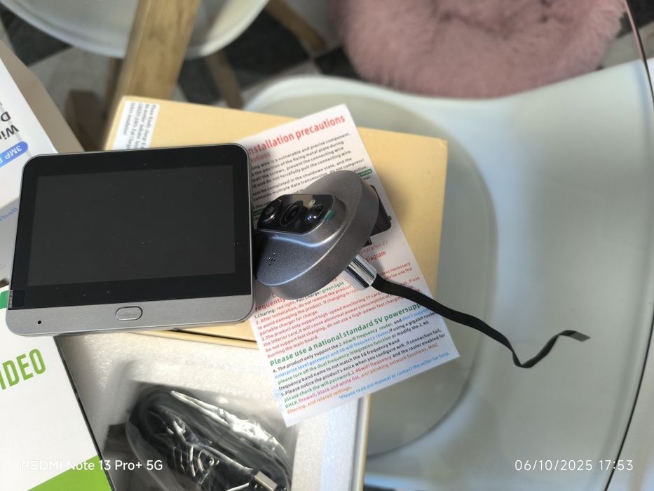 Video porteiro de porta de rua com monitor