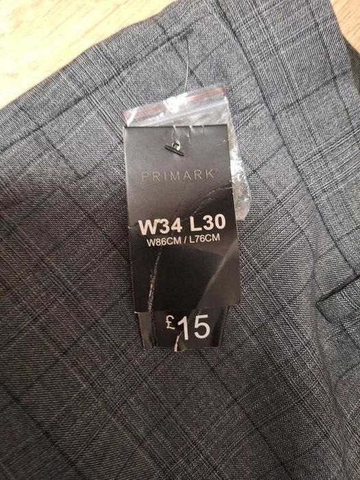 Штани брюки primark slim fit, розмір 34/30, нові з етикетками