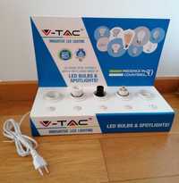 Bancada V-TAC para teste de lâmpadas de vários tipos