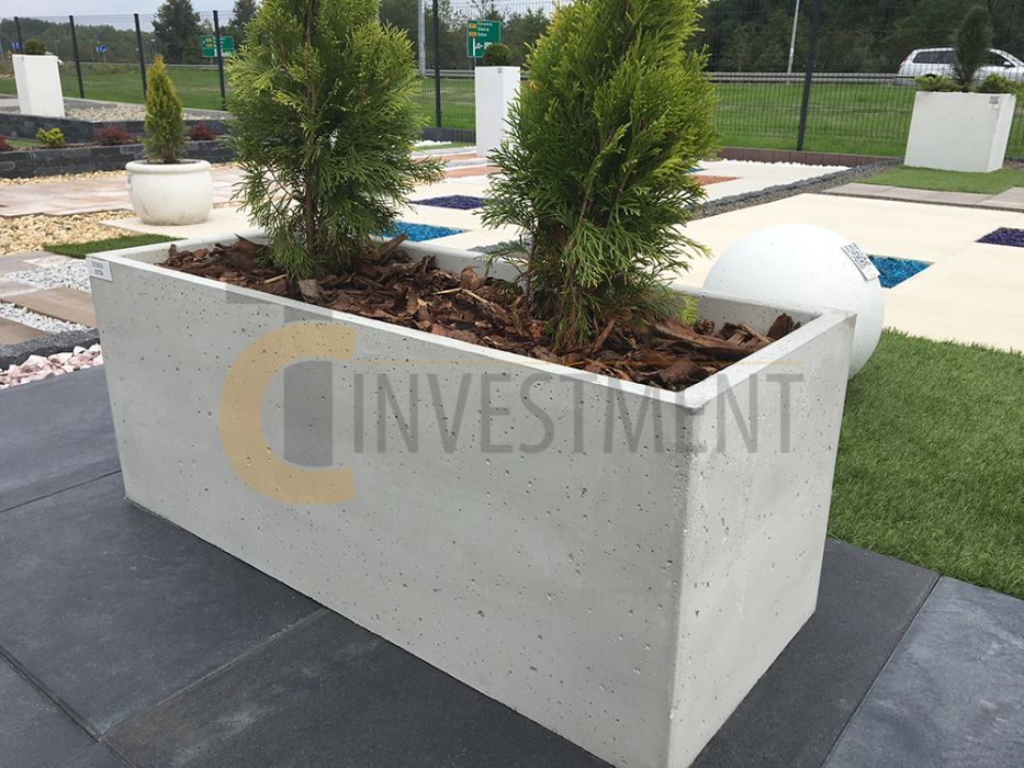 Donica betonowa ogrodowa 100x40x40 Donice z betonu - Duży wybór donic