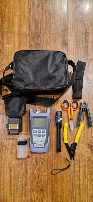 Zestaw, Miernik mocy optycznej, światłowody