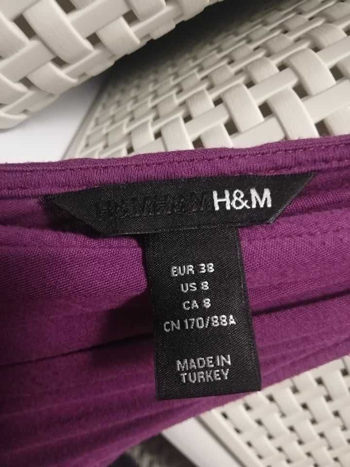 Fioletowa SUKIENKA na ramiączkach H&M - rozmiar M