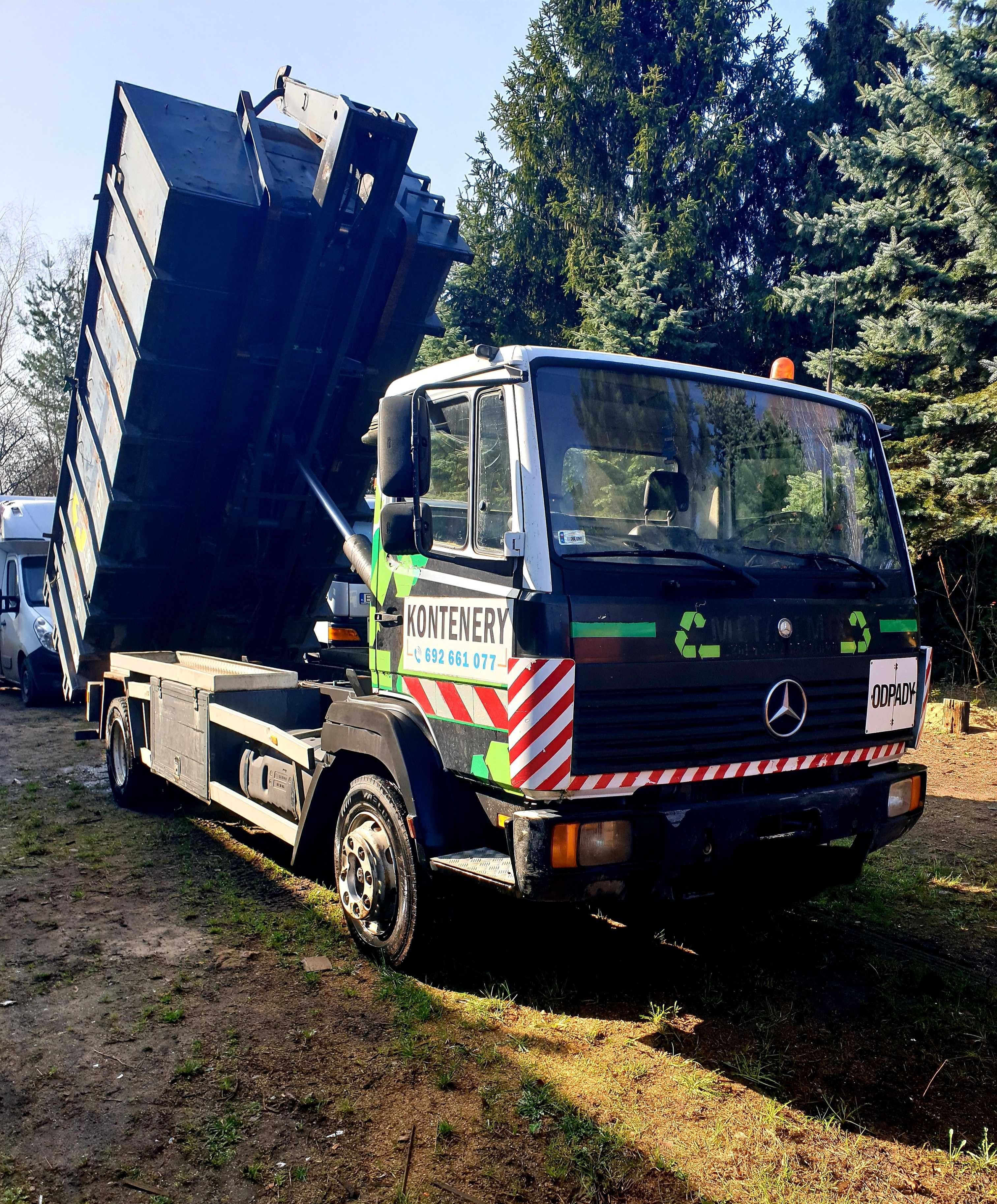 MERCEDES-BENZ 1117  HAKOWIEC + Kontener 15m3