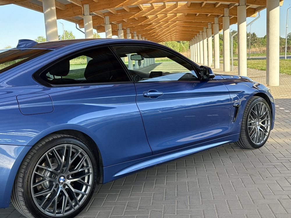 Bmw 4 F32 M-Pakiet,Niebieska Estoril Blue,Coupe,automat,Alcantara