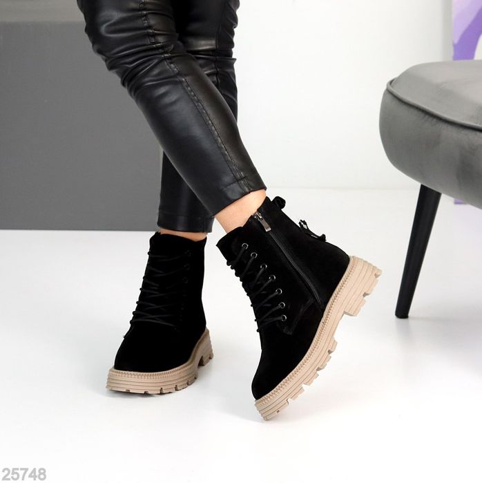 Жіночі шкіряні зимові черевики