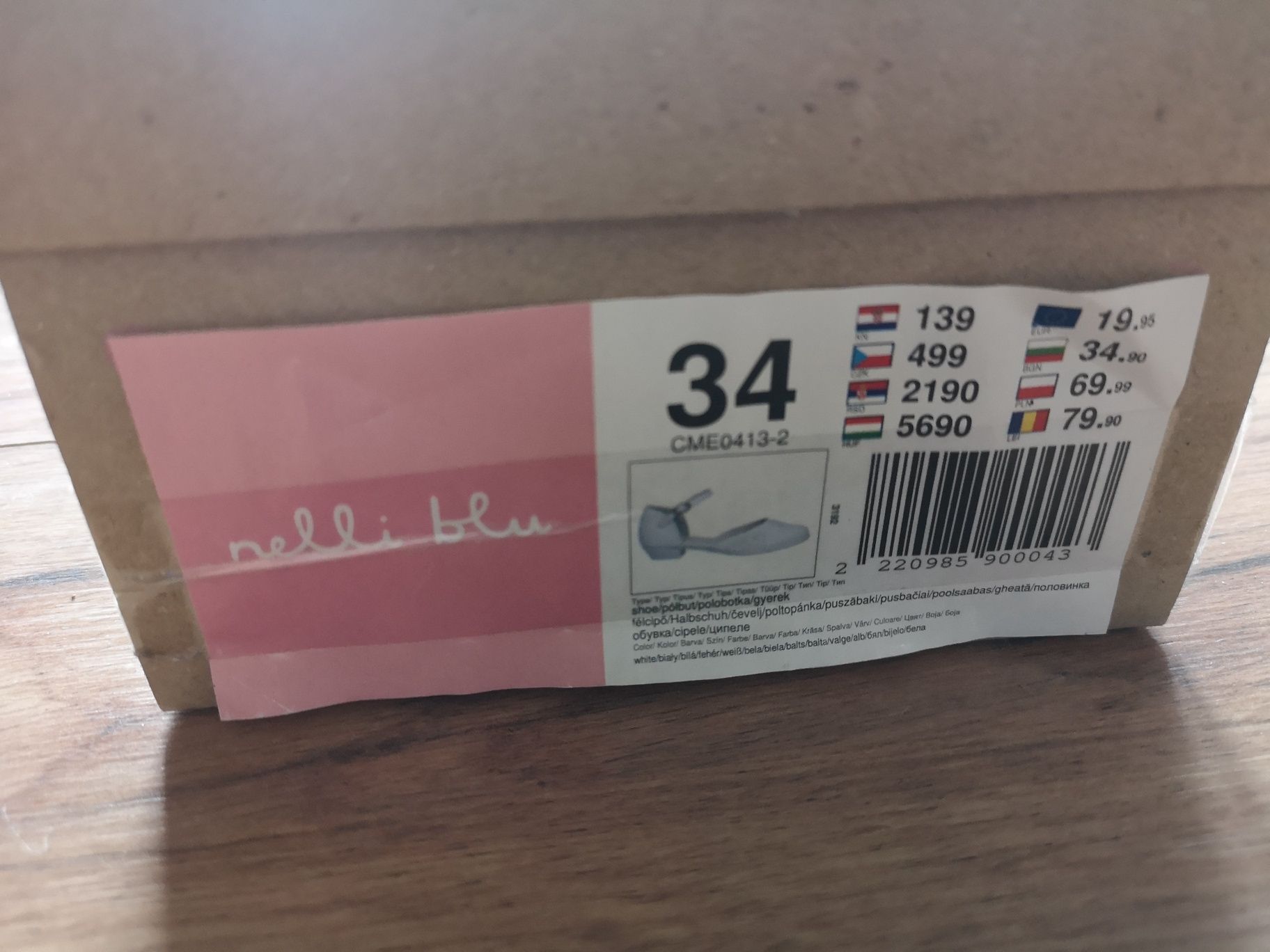 Buty komunijne r 34  białe z kryształkami