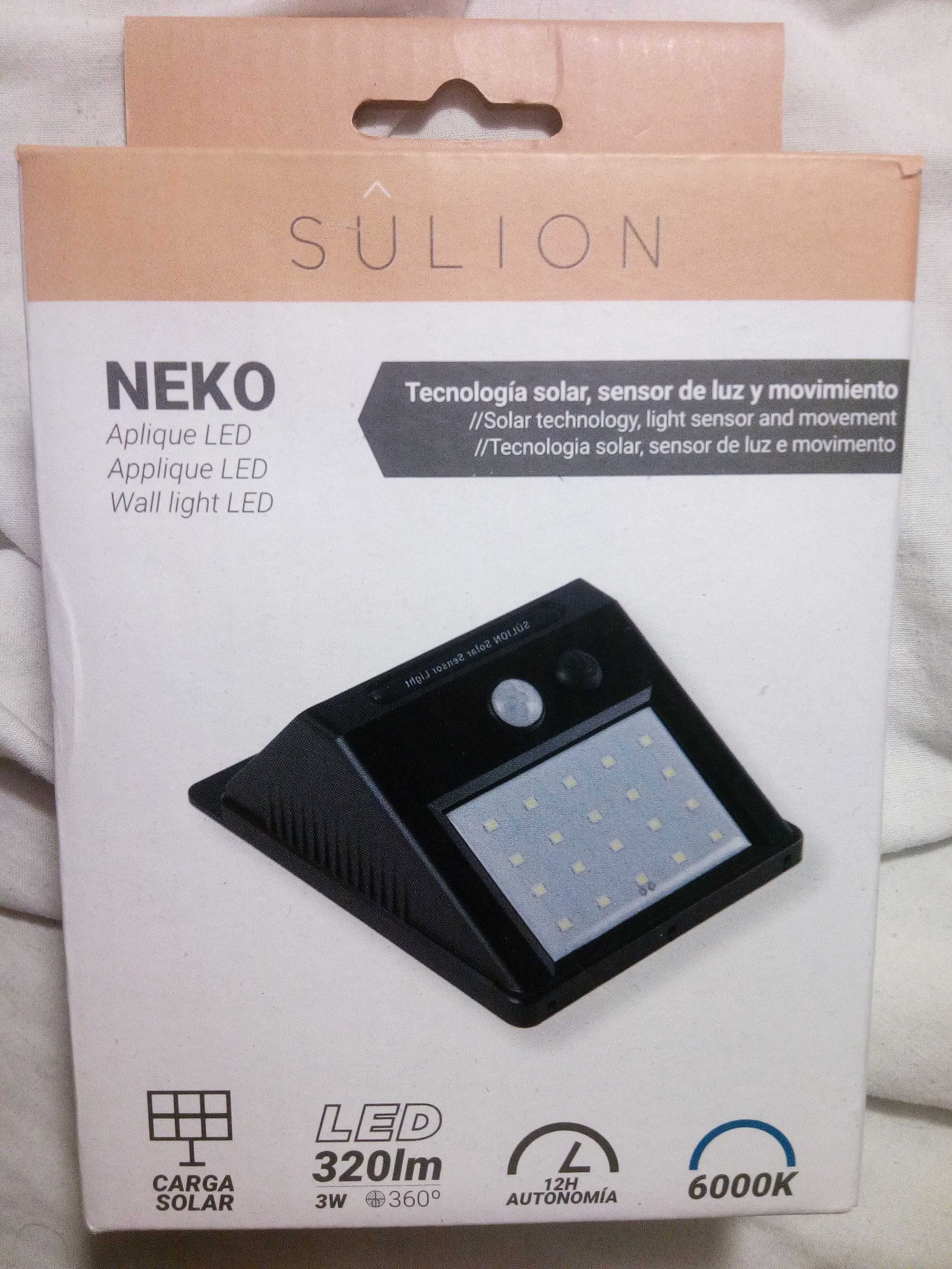 Luz com Sensor de movimento com painel solar Neko 2,8W 5€
