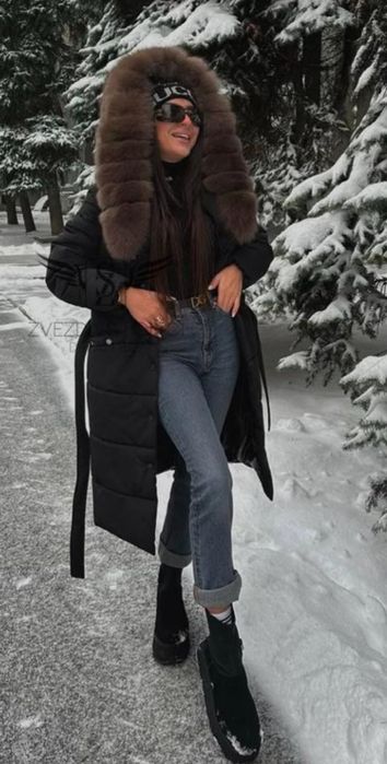 Куртка с мехом песца Дубленка