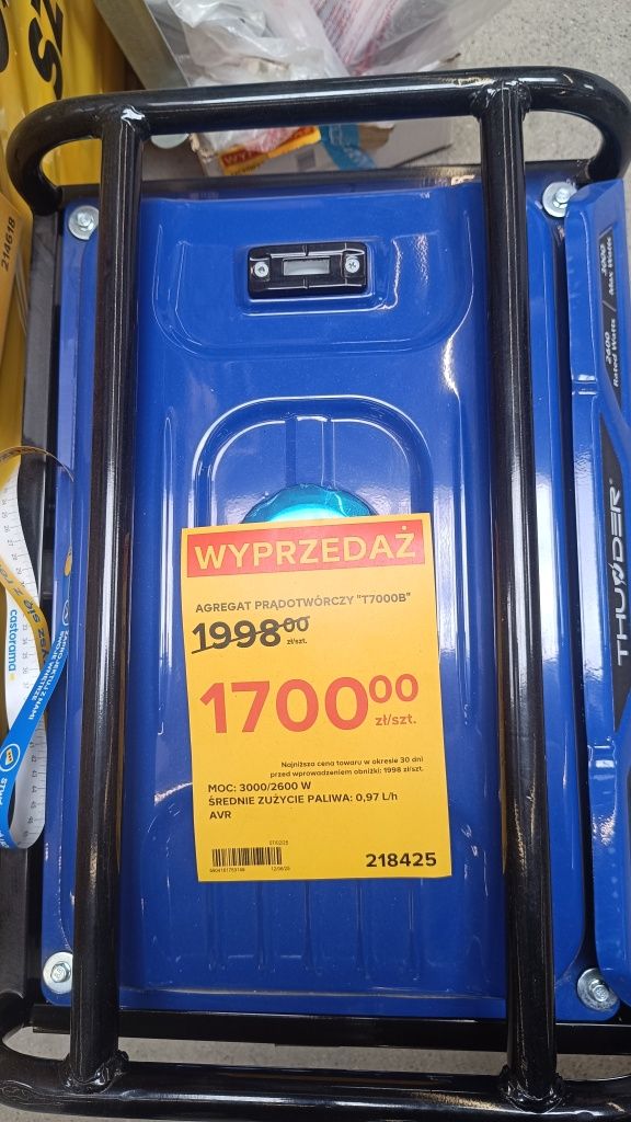 Nowy Agregat Prądotwórczy Gwarancja T7000-B Thunder Generator prądu