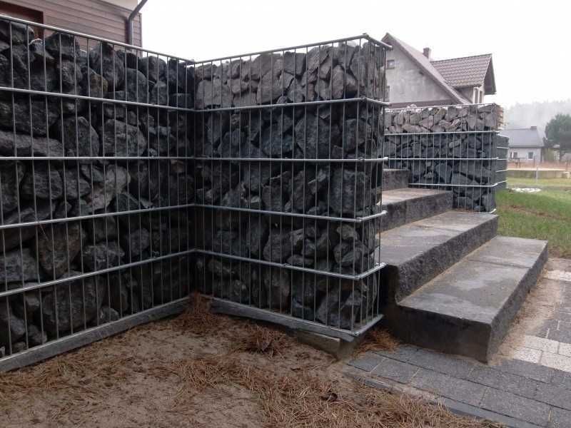 Kamień do gabionu na skarpę łupek czarny kora kamienna Biała Marianna