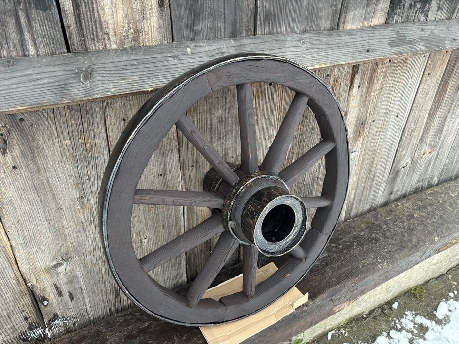 Stare koło drewniane od wozu PO RENOWACJI