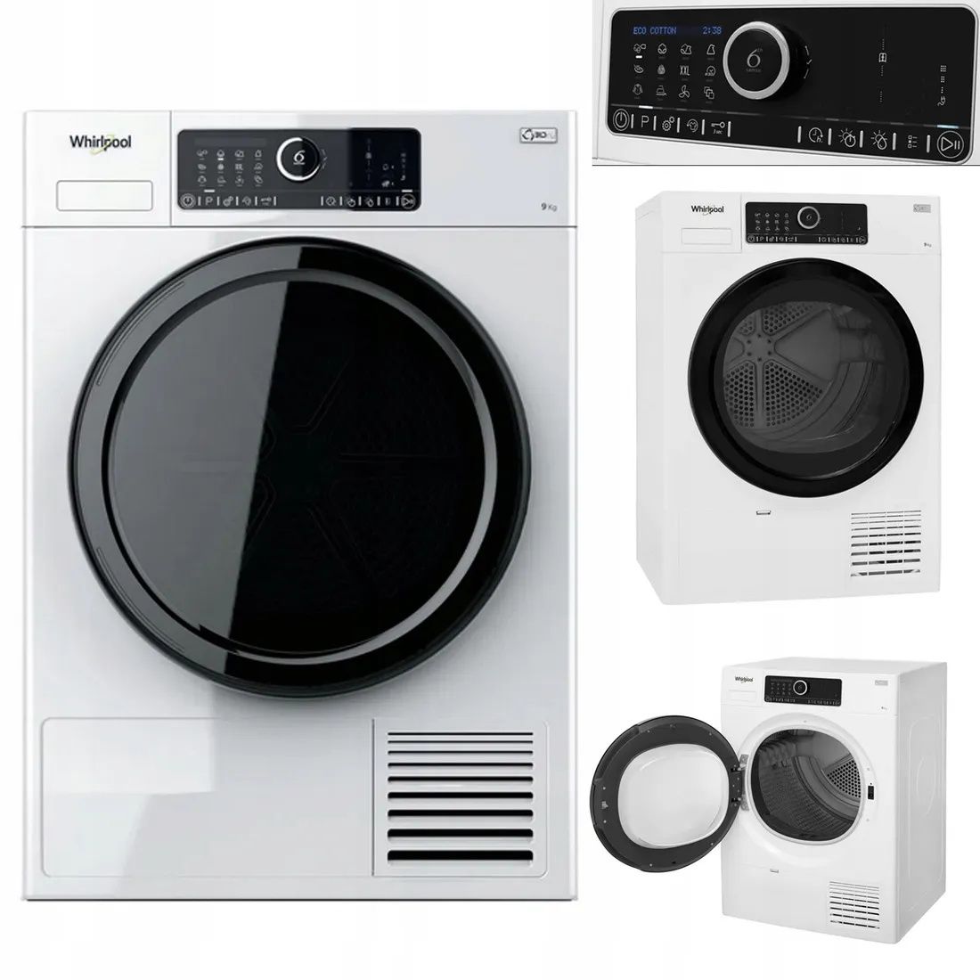 Whirlpool suszarka do ubrań 6th sense 9kg