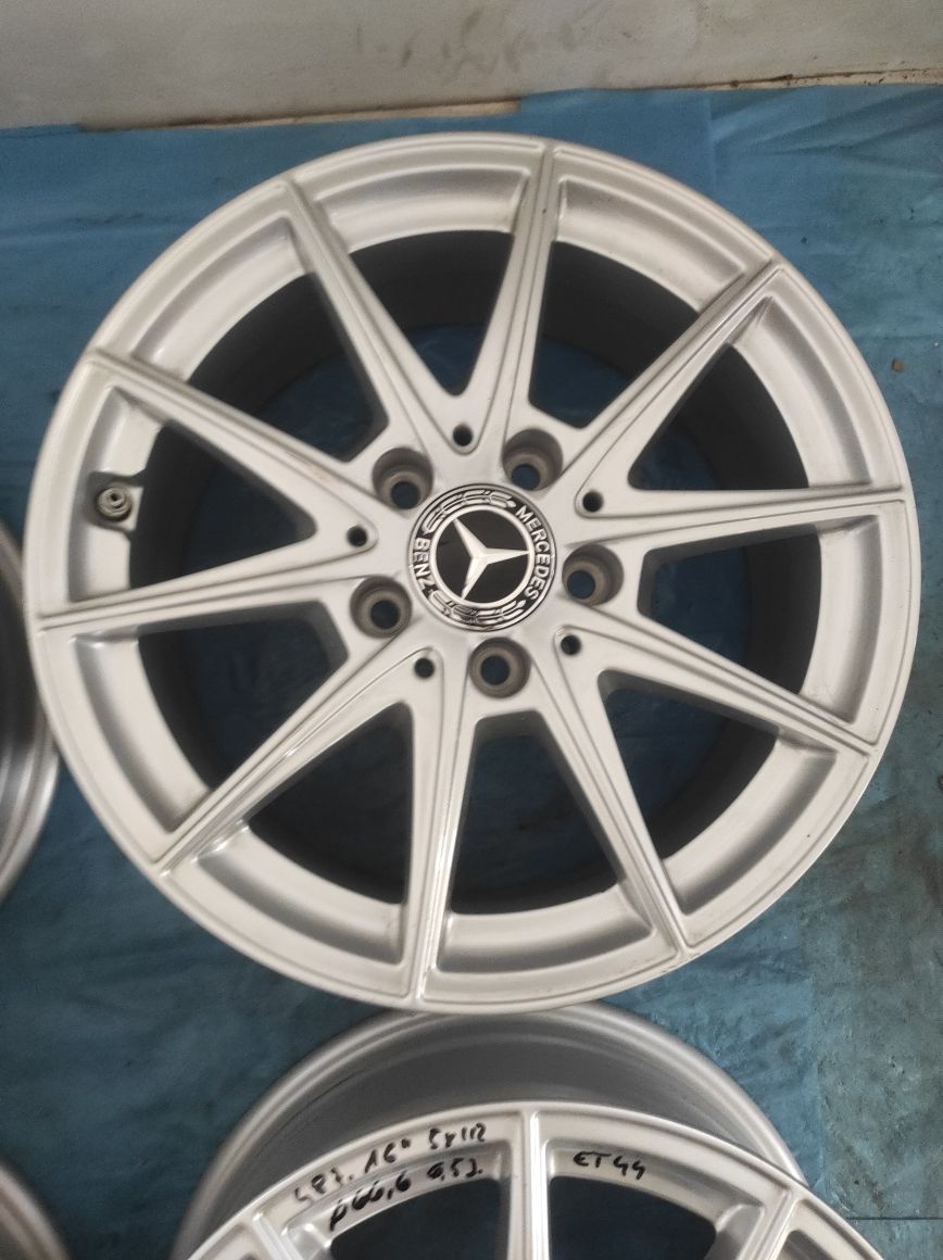 487 Felgi aluminiowe ORYGINAŁ MERCEDES R 16 5x112 otwór 66,6 Czujniki