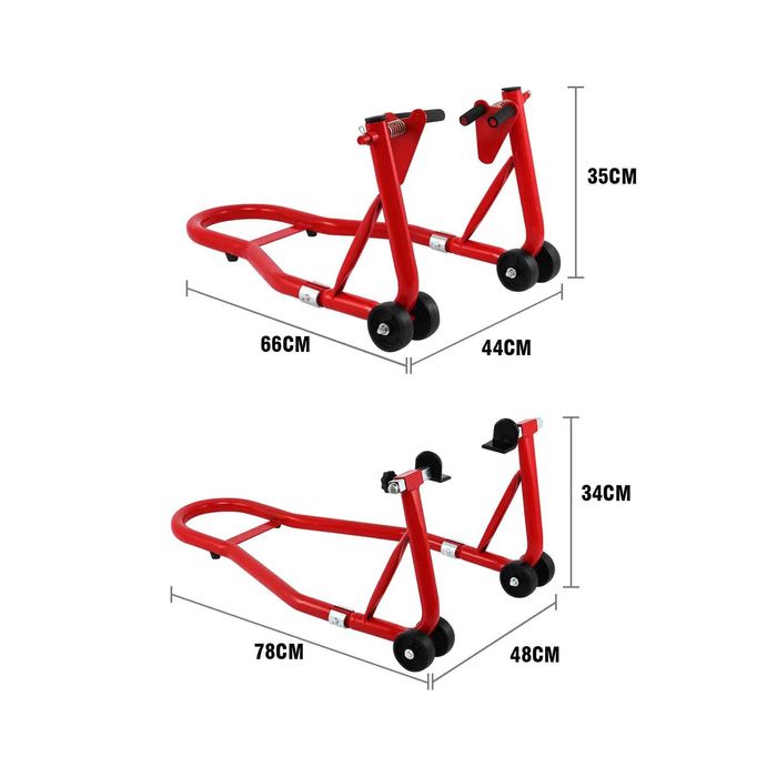 Cavalete universal moto - Suporte dianteiro/traseiro capacidade 450kg
