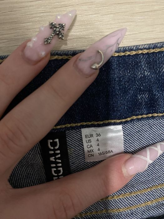 сині кльош джинси HM, свага , y2k