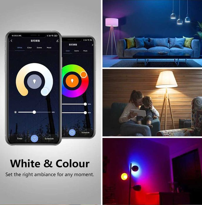 Умная Zigbee Led лампа 18Вт E27 RGB+CCT Tuya Smart Home