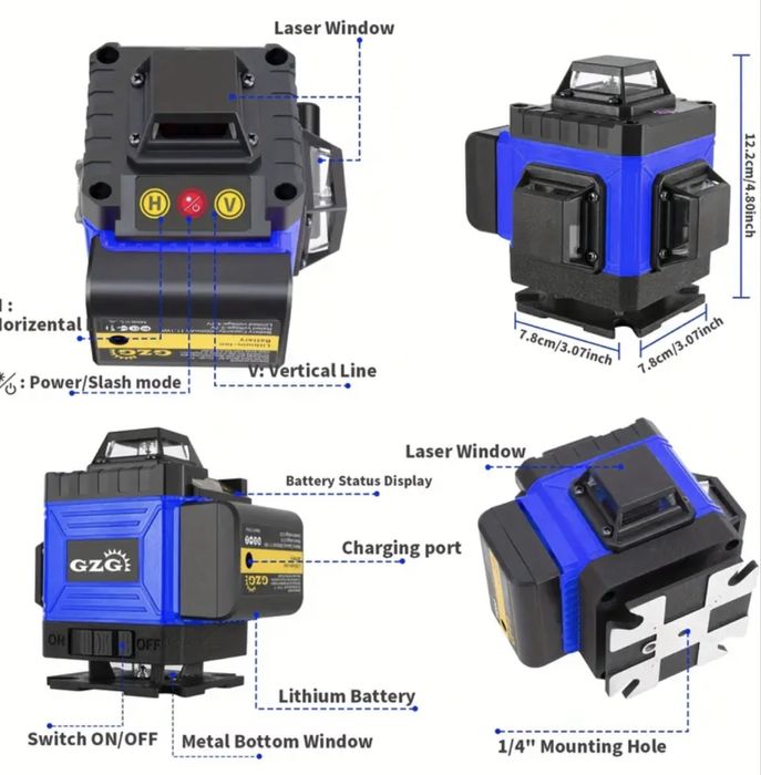 Лазерний рівень GZG, 16 лінійний