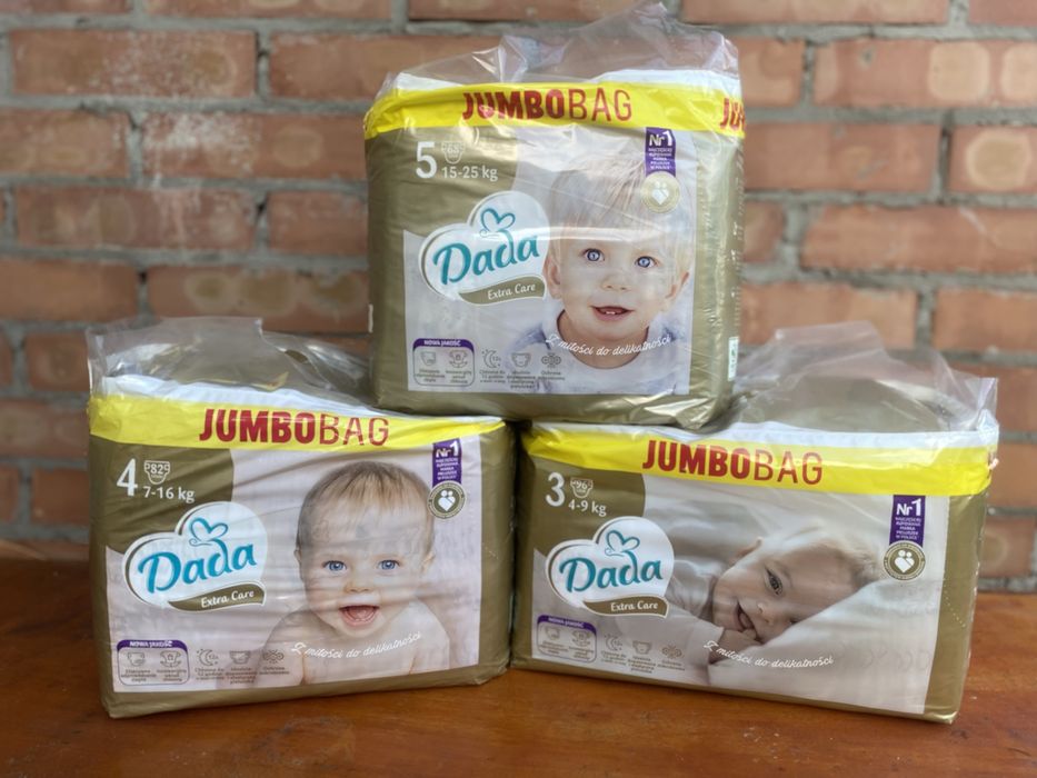 Підгузки, памперси Dada Extra Care JumboBag 3,4,5.