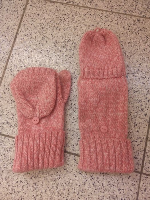 Luvas cor de rosa ( 10-12 anos)