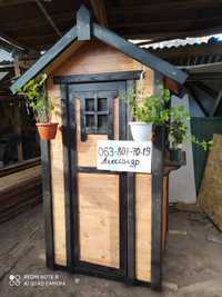 Туалет "Классически" дачный из дерева ( для дачи, уличный )