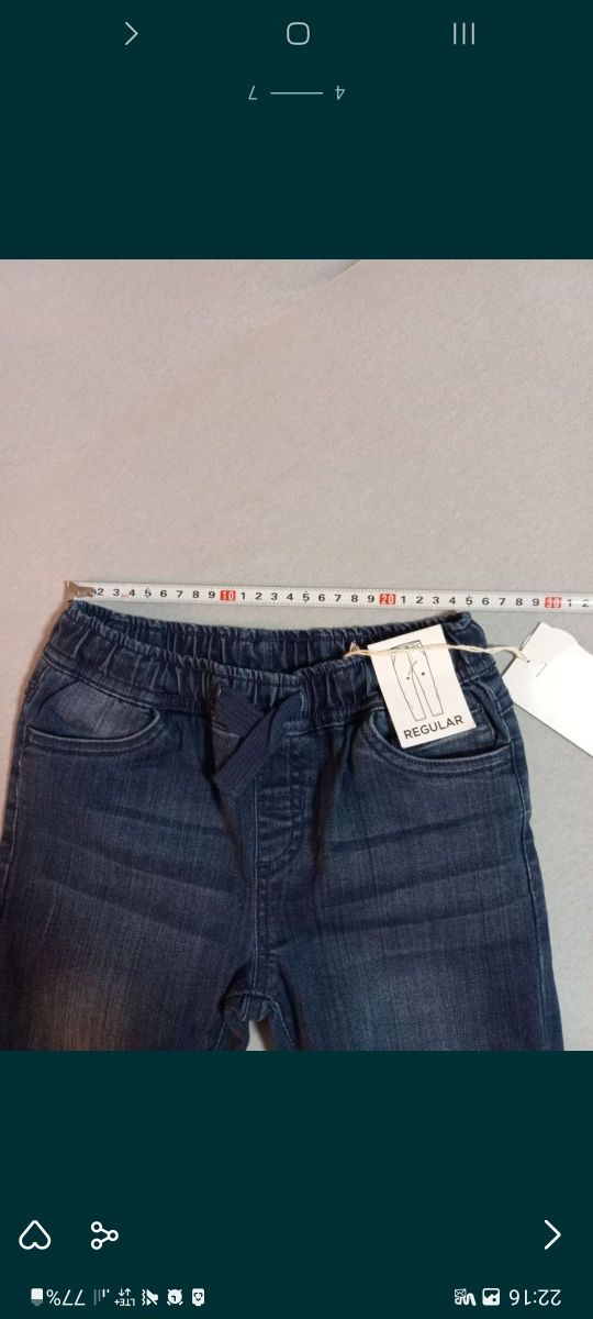 Spodnie jeansy ocieplane NOWE chłopięce 5.10.15 rozmiar 110