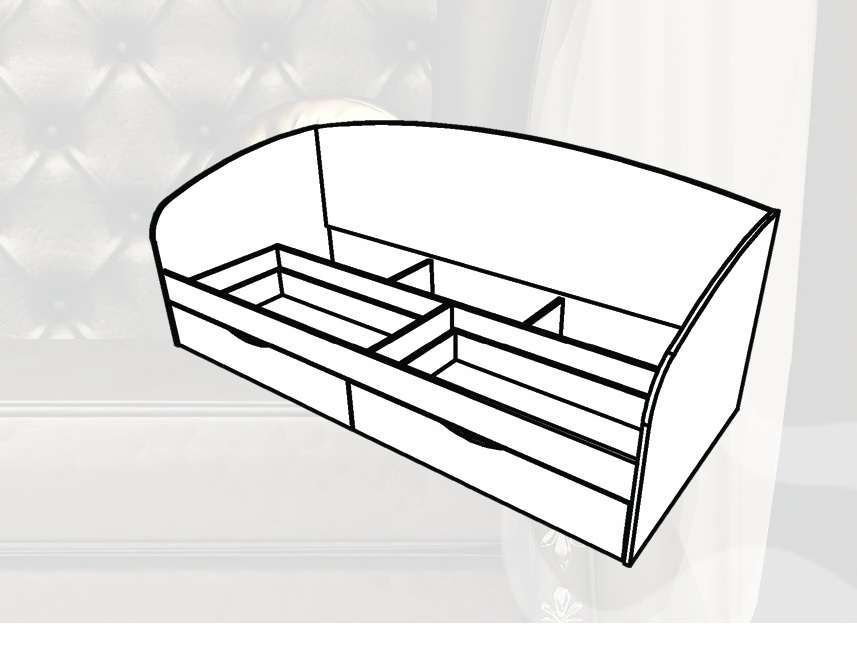 Кровать односпальная с выдвижными ящиками "Комфорт"