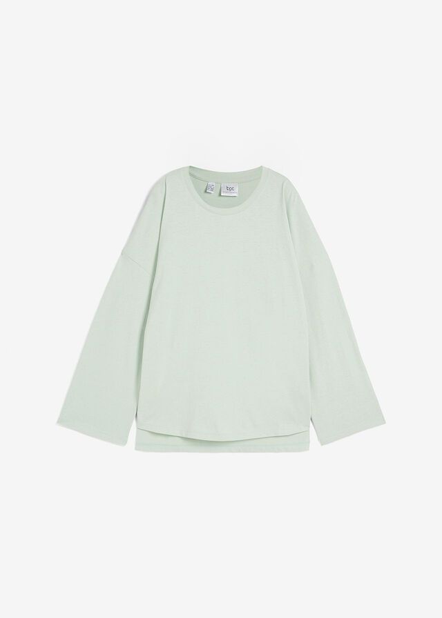 B.P.C t-shirt damski długi rękaw oversize z szerokimi rękawami ^52/54