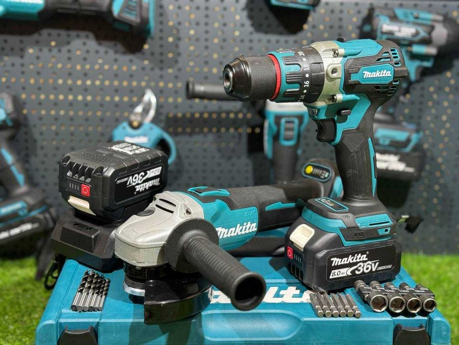 Набор Makita 2/1 Болгарка DGA504 - Шуруповерт DHP485BL 36V 8А