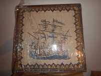 Painel de azulejo pintado á mão