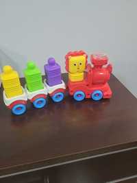 Fisher Price, zabawka interaktywna Pociąg + klocki