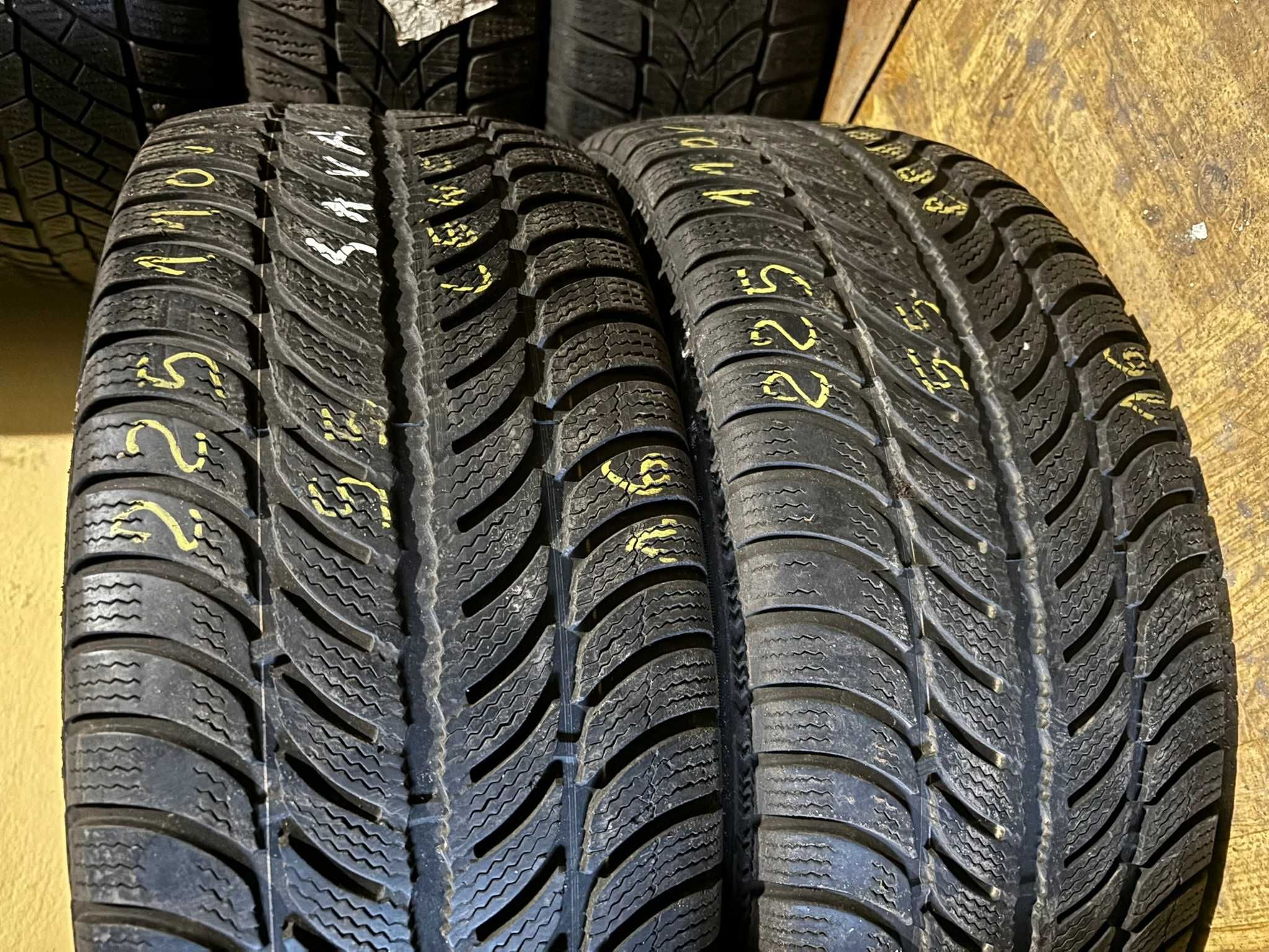 2X Opony Zimowe 225/55R16 95H SAVA ESKIMO S3 5.8MM Sprawdzone Całe!