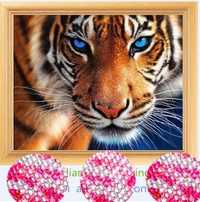 Набор алмазной вышивки Тигр мерцающими стразами