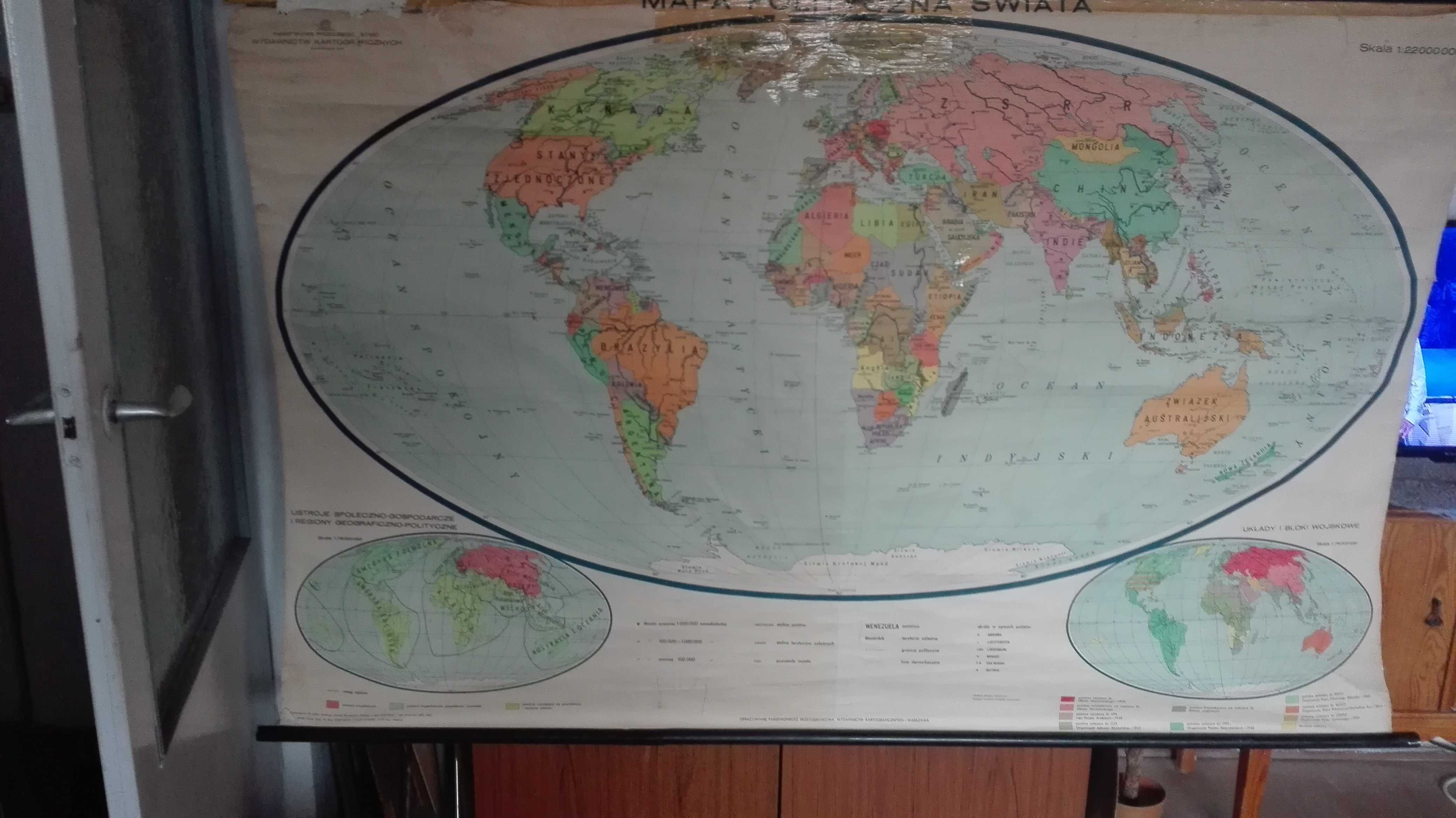 Mapa atlasu z lat PRL.