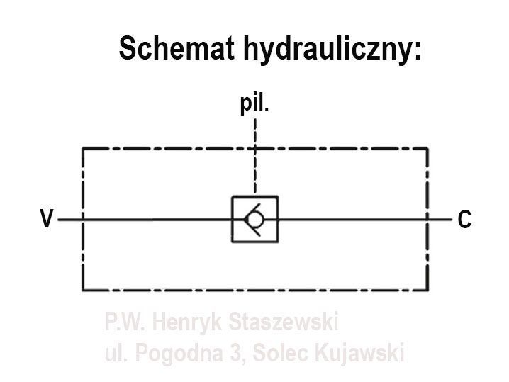 Zawór hydrauliczny ZWROTNY ZAMEK sterowany z pilotem VBPSL 1/4" [0330]