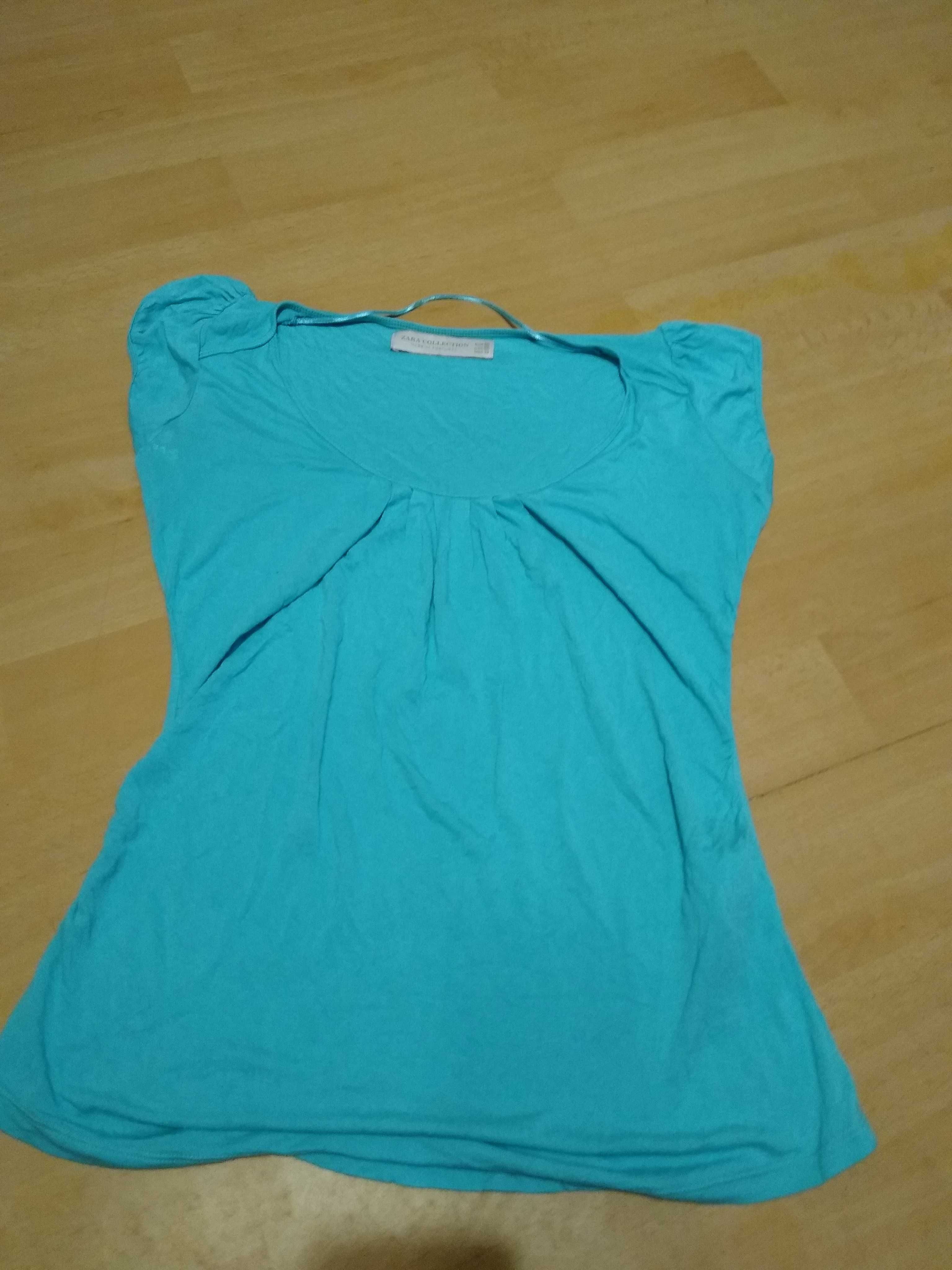 Bluzka bluzeczka T-shirt na krótki rękaw ZARA