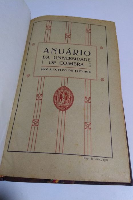 Anuário da Universidade de Coimbra Ano Lectivo 1917/ 1918
