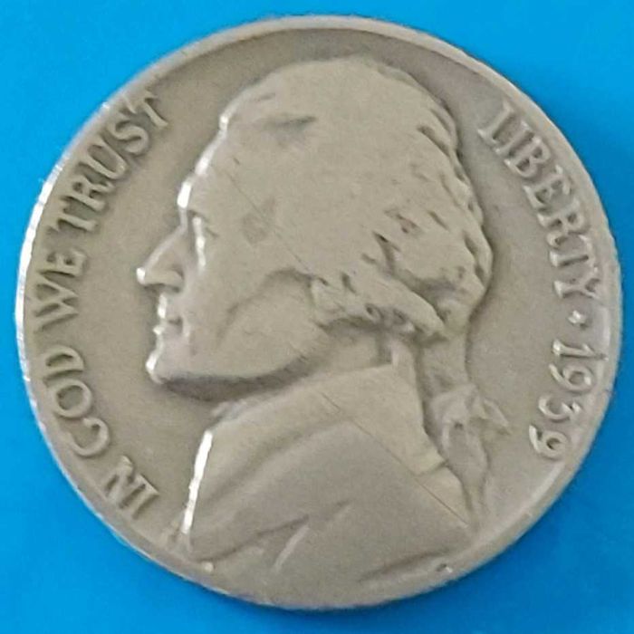 Five cents de 1939, USA ou Jefferson Níckel