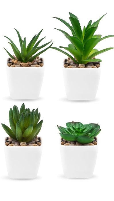 4 szt. sztucznych roślin w zestawie