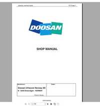 Doosan Service Manual 2019