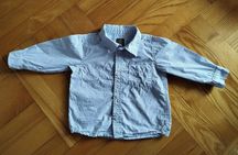 koszula dziecięca L.O.G.G. H&M, rozmiar 80, biała w błękitną kratę