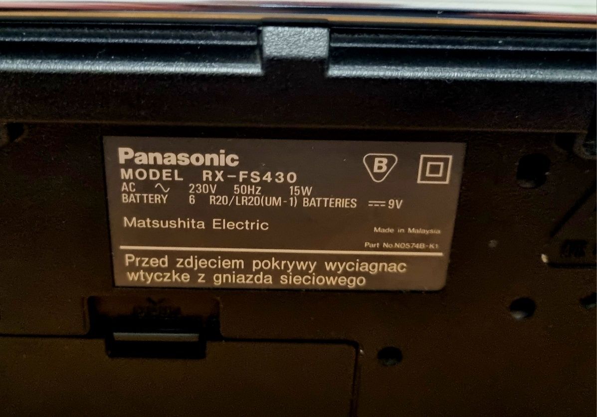 Radiomagnetofon Panasonic RX-FS430 (jamnik)
