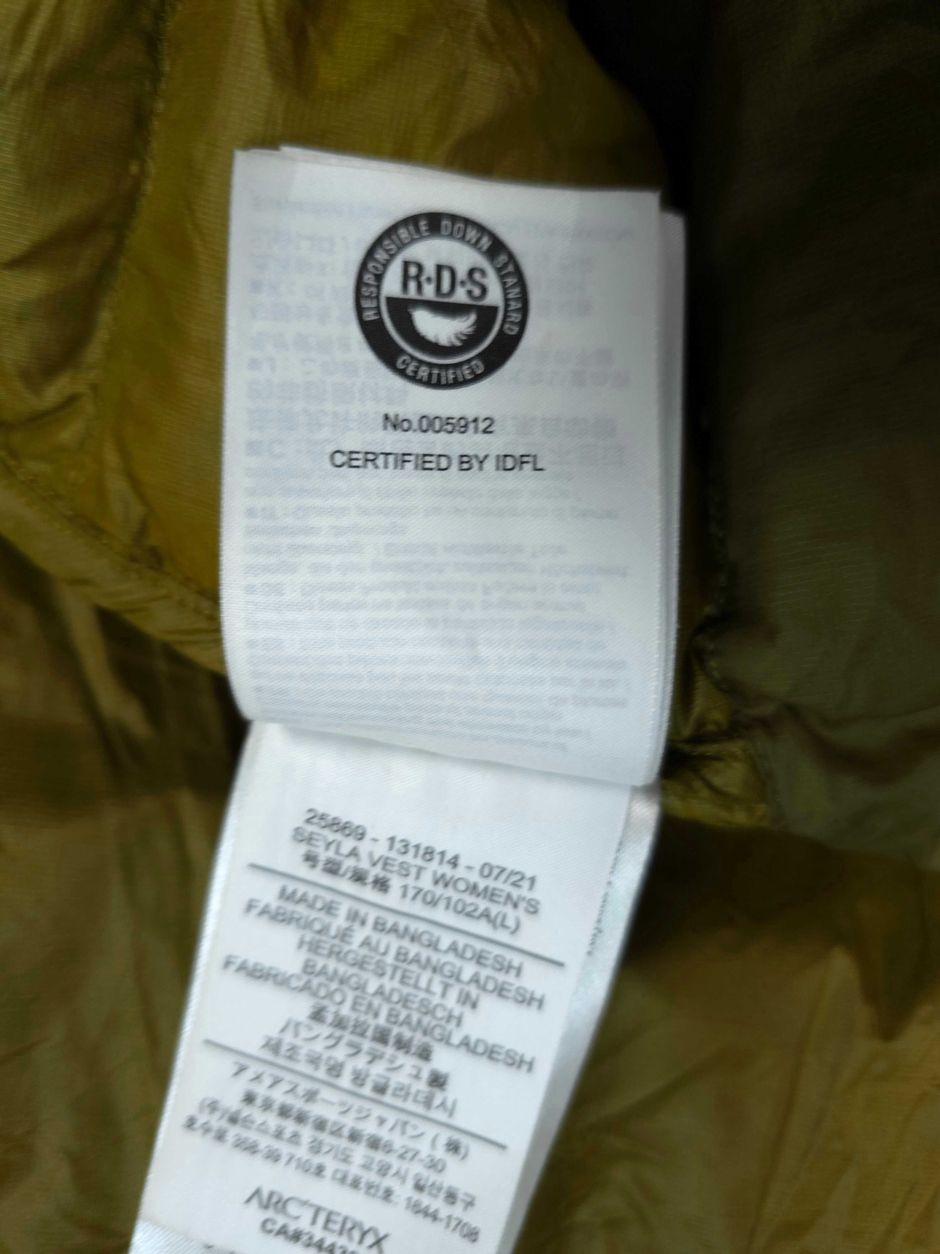 ARC'TERYX Seyla Vest Damska Kamizelka Puchowa L 40