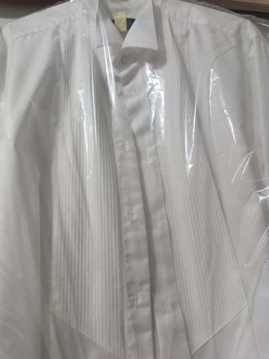 Smoking męski NewMen 43/44 (XL)+ pas, musza, koszula 43, spinki