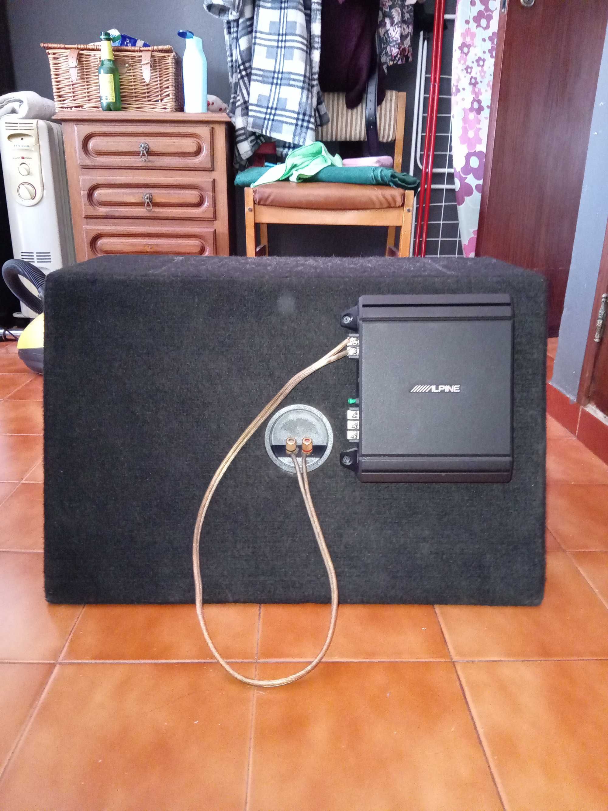 Conjunto Amplificador e Subwoofer